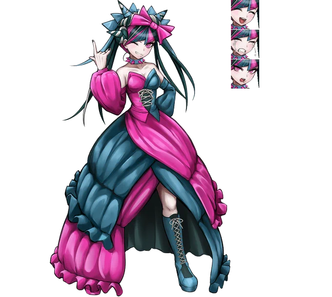 Ibuki Mioda sprites from the  x Danganronpa 2 collaboration. 