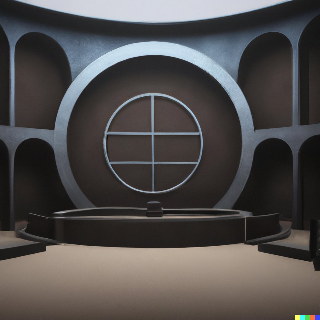 dcarinomedia's tweet photo. AI art is a tool and we should treat it as such, when you're a smaller creator or even a smaller company sometimes you just need inspiration. Here's an example of a Dall-e gen of a lobby that looking at it inspired me to make it a real 3D set. I did this within 3 hours https://t.co/hN4XugsCf4