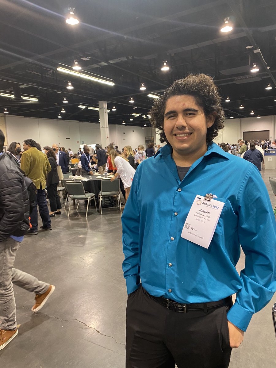IowaSciAcademy's tweet photo. Jordan Luna from the Iowa Sciences Academy - MARC program getting ready to head to this afternoon’s keynote address @ABRCMS https://t.co/86sYeOfK93
