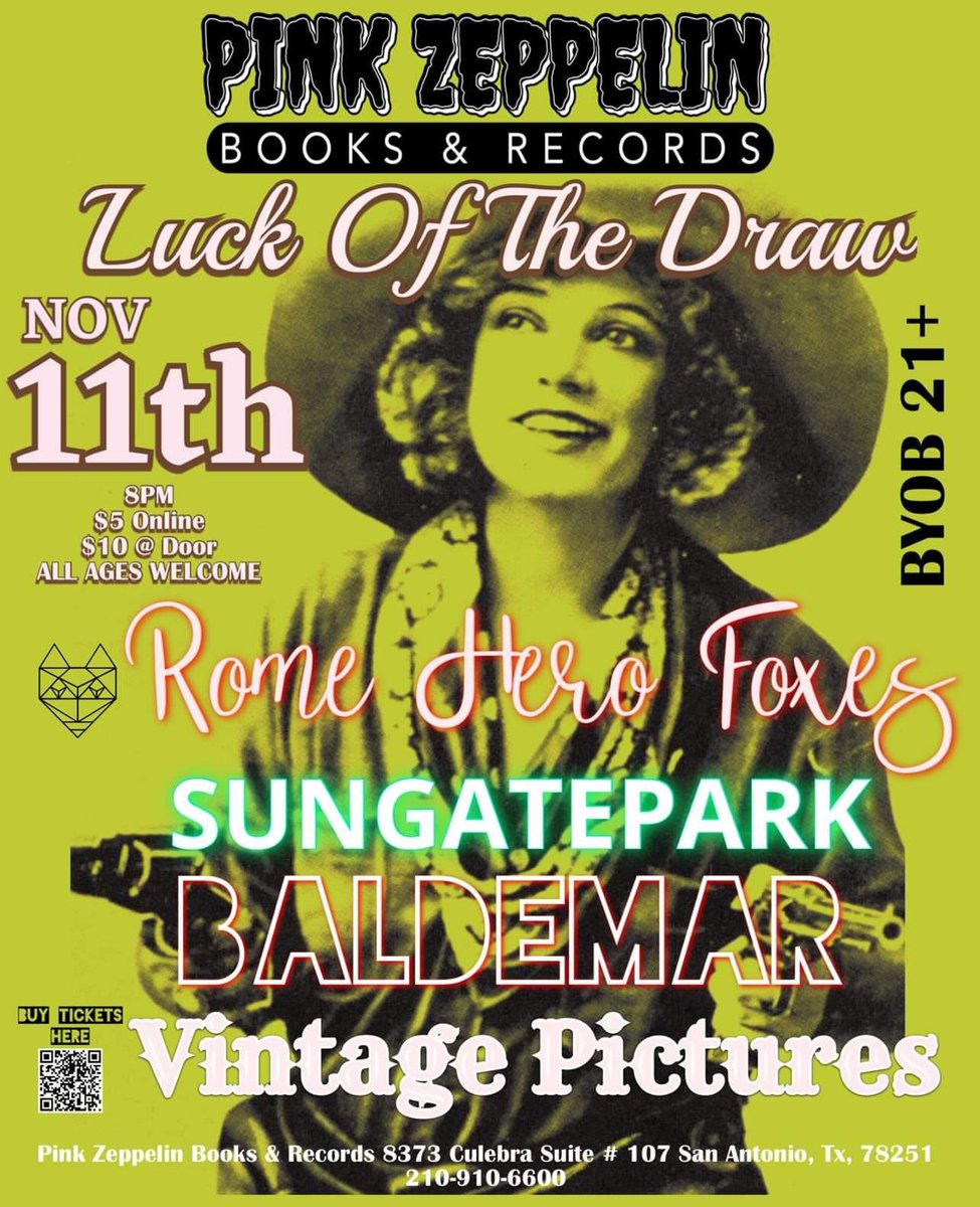 Over the years, we’ve really looked up to <a href="/RomeHeroFoxes/">ROME HERO FOXES</a> and now we're opening for them! It’s such an honor and we absolutely hope to see you all Friday at Pink Zeppelin.🖤🥀