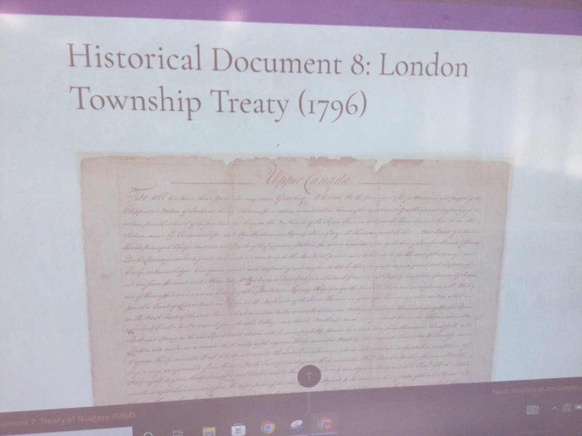 Today the Grade 5/6’s learned about Treaty #6, the London Township Treaty of 1796. This treaty is where our school community is situated on. It is important for all of us to know about and honour the treaties that can be found throughout Canada. <a href="/tmdenomme/">tammy denomme</a> <a href="/downiewenjack/">Downie Wenjack Fund</a> <a href="/LDCSB/">London District Catholic School Board</a>