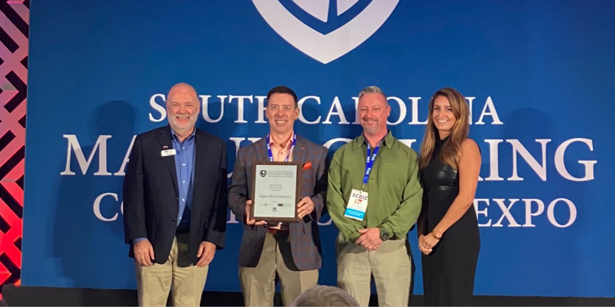 ChoateCo's tweet image. Last week, we had the honor of presenting the 25th Annual Manufacturing Excellence Awards at the @SCMFG! This award program celebrates those who are elevating the region's manufacturing industry to a higher standard. Congrats to all of this year's winners and finalists!