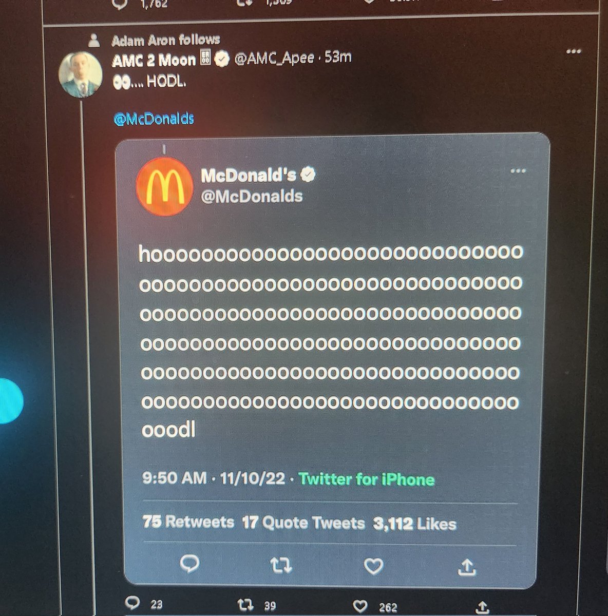 DataZero5's tweet photo. So it's unconfirmed on my end but #McDonaldsPartner With #AMC and there will be Mc Donald's inside of AMCs Soon this would be pretty big! https://t.co/kjseh7umIC