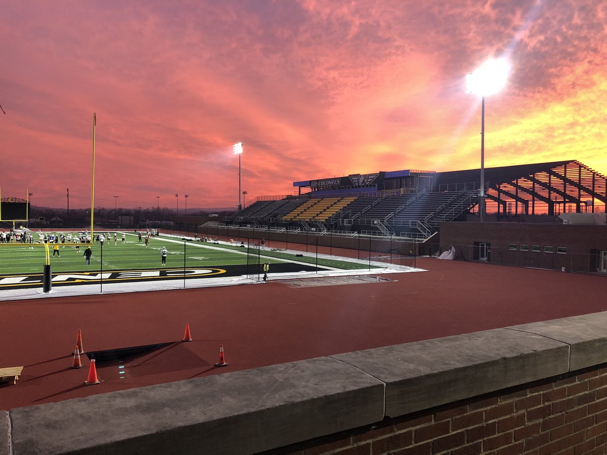 CentreAthletics's tweet photo. Things are lookin’ pretty nice out in Danville. 🌇 #RollKerns https://t.co/GaSjxJTUbr