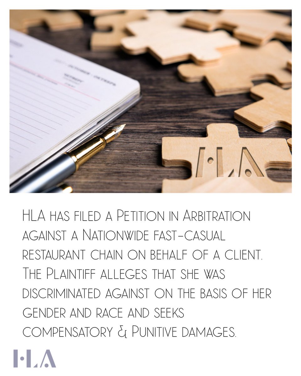 HarrisLGLAdvsrs's tweet photo. Case Type: Civil Rights/Employment | Disposition:  Pending 
.
.
.
#HLA #ExcellenceWithoutCompromise #AttorneyAdvertising https://t.co/e4NBNEMZTC