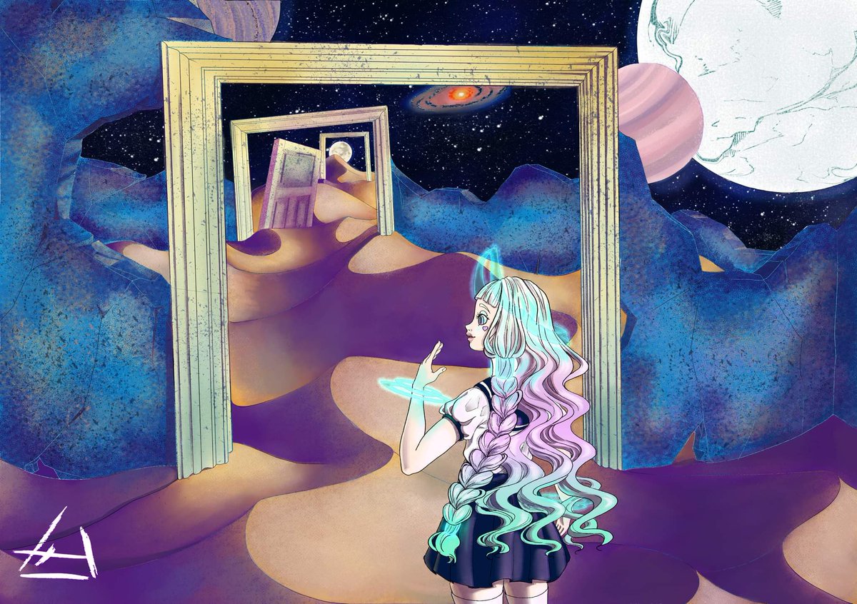 LisaRaa6's tweet photo. "Astral Traveler" it's one of my favorite illustrations, because the idea of traveling to the edges of space with the power of the spirit, fascinated me since forever.
#ArtistOnTwitter #manga #lisahellrand #space #illustrationart https://t.co/ArE6m3Ugd9