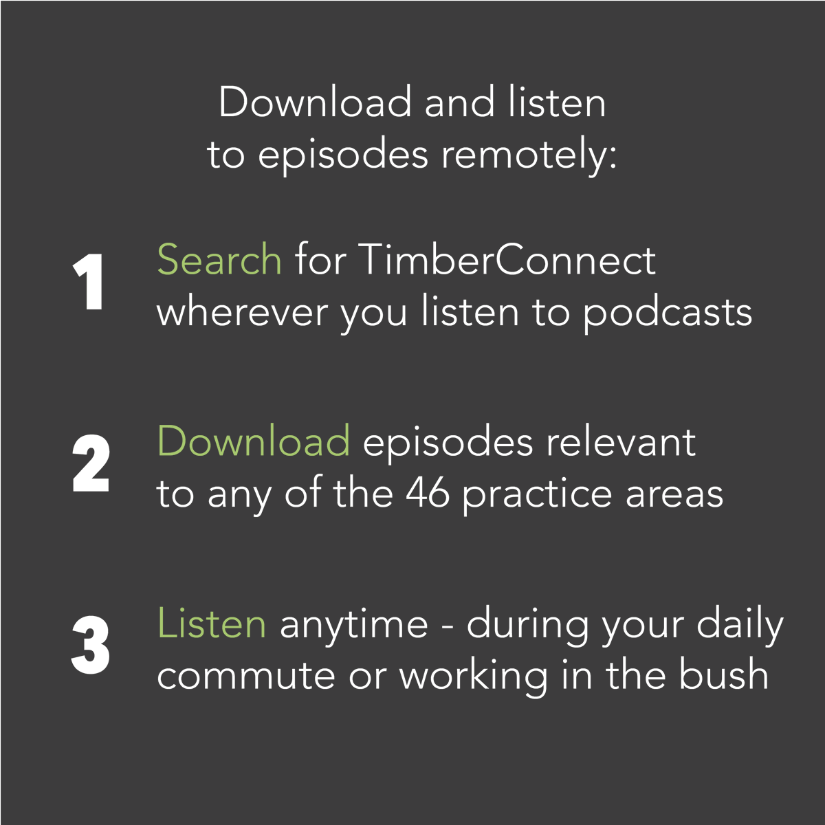 Listening to the TimberConnect podcast is an easy and convenient way to gain <a href="/ABCFP/">Forest Professionals BC</a> CPD training hours in multiple practice areas of forest management. 

timberconnect.ca/podcast