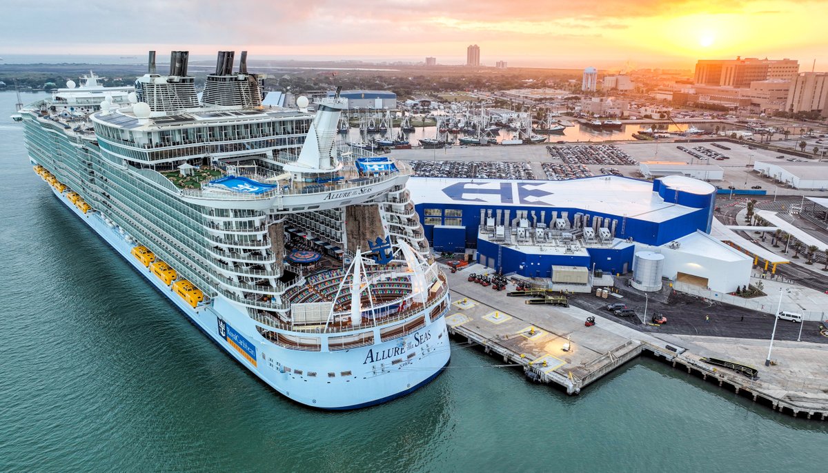 RoyalCaribbean's tweet image. We're very excited to announce that our new $125 million cruise terminal in Galveston, Texas, opened its doors to welcome #AllureoftheSeas this week.

The terminal is the first LEED Zero Energy facility in the world, generating 100% of its own energy through onsite solar panels.