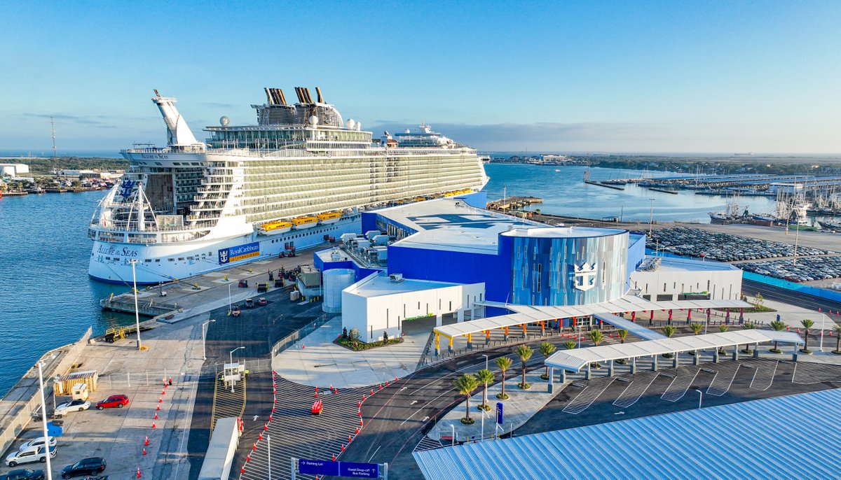 RoyalCaribbean's tweet image. We're very excited to announce that our new $125 million cruise terminal in Galveston, Texas, opened its doors to welcome #AllureoftheSeas this week.

The terminal is the first LEED Zero Energy facility in the world, generating 100% of its own energy through onsite solar panels.