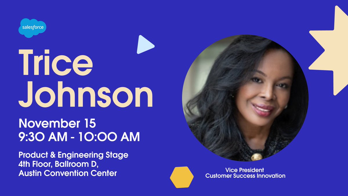 This is a session you don't want to miss! Our very own Trice Johnson will be on the @AfroTech main stage to talk about an 'AI-Driven Business Model Disruption to Thrive in a Web3 Economy.' Make sure to add the event to your 🗓 right now! sforce.co/3fTCIwH