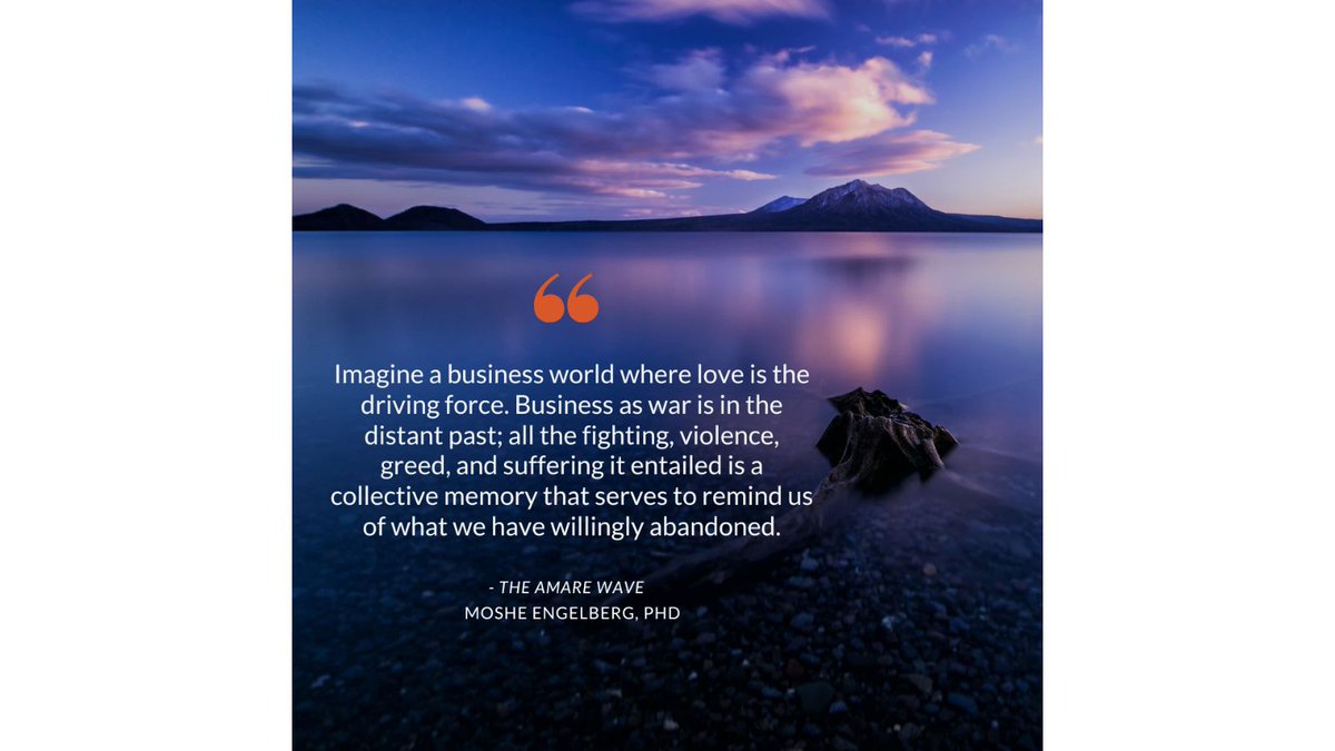 This vision is more than possible - it is an absolute necessity.

I ask you today to imagine this vision too. Share this post if it resonated with you. Together, we can change business forever and put love to work for the good of us all.