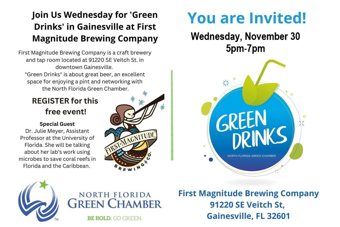 North Florida Green Chamber (@green_north) on Twitter photo New Date! - Join the North Florida Green Chamber of Commerce for Green Drinks on Wednesday November 30th from 5pm-7pm at First Magnitude! Register on our website: northfloridagreenchamber.org #greenbusiness #greenchamber <a href="/fmbrewing/">First Magnitude</a> New Date! - Join the North Florida Green Chamber of Commerce for Green Drinks on Wednesday November 30th from 5pm-7pm at First Magnitude! Register on our website: northfloridagreenchamber.org #greenbusiness #greenchamber <a href="/fmbrewing/">First Magnitude</a>