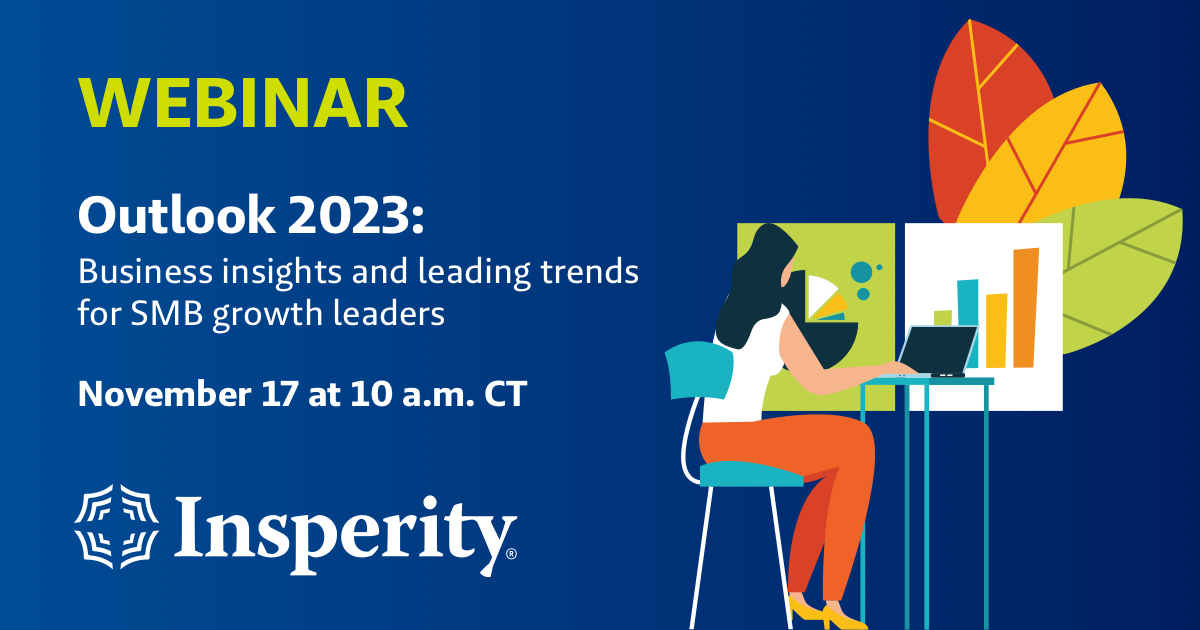 TonySilvestro's tweet photo. How can the lessons of the past year shape a path for #growth ahead? Join #Insperity for our latest #webinar to discover the possibilities. "Outlook 2023" will take place Nov. 17 at 10:00 a-m. CST. We hope to see you there! #resliency https://t.co/gMzVTuaJdp https://t.co/xzIAmGKC5P