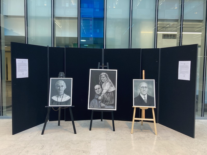 Throughout November Southwark Council is displaying the portraits of Ada, Alfred and Joyce in the atrium of their council offices at Tooley Street. Donated to the community by artist Nigel Moyce, to help spread the Salter story and promote their values in today's world.