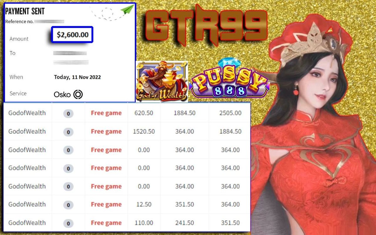 gtr99aus's tweet photo. 🎉Congratulations🎉 to our Lucky Member Received a Big Win at our Platform -Pussy888> (GodofWealth)   
 
🏆Member Deposit $50 only And Withdraw $2,600.00🏆      
 
What are you waiting for? Deposit now and enjoy your big win💰💰💰     
 
🌐 WhatsApp: https://t.co/8gLQNzlmGg https://t.co/WLdK1XQNGt