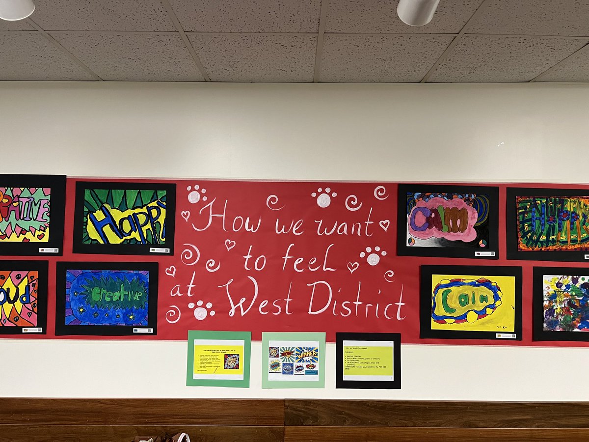 How do you want to feel at school? West District Tigers answered that question using the concepts of pop art to represent the ways they want to feel in school each day. #RULER #FPSLeadingtheway