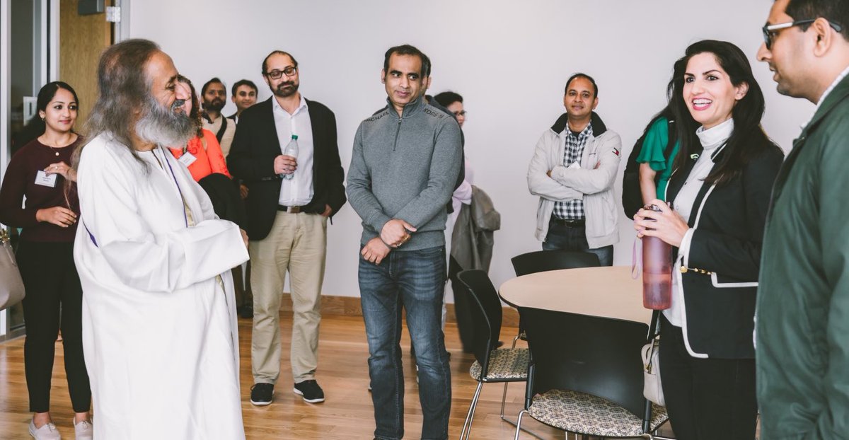Honored to meet, meditate, &amp; speak w/ <a href="/SriSri/">Gurudev</a> Gurudev Ravi Shankar, the founder of <a href="/ArtofLiving/">The Art of Living</a> &amp; recipient of #India’s second highest Civilian honor, Padma Vibhushan. Thank you for engaging w/ the <a href="/GeorgiaTech/">Georgia Tech</a> community, inspiring &amp; supporting our mental wellness mission!🙏🏽