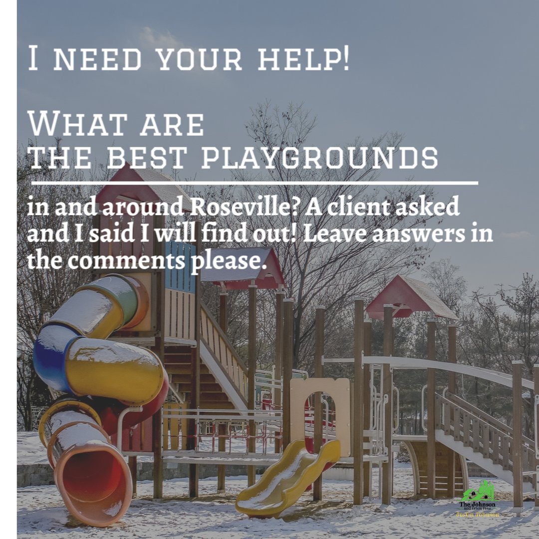 JustinJohnsonRE's tweet photo. I need your input please. My kids are all grown up now so I'm out of touch. Please share any playgrounds / parks that you like and others in the area may enjoy. https://t.co/DlQNz9G0M9