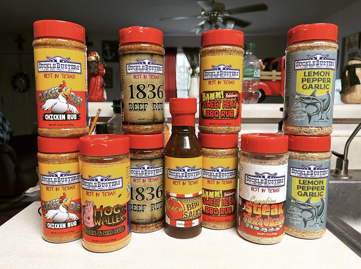 ACSmokers's tweet photo. It’s always a good day when you come home to a care package from @SuckleBusters. These are some great products that I use on the competition trail. If you haven’t tried them you definitely need to folks. #BBQRubs #BAM #GetSome https://t.co/HWgNEisYTm