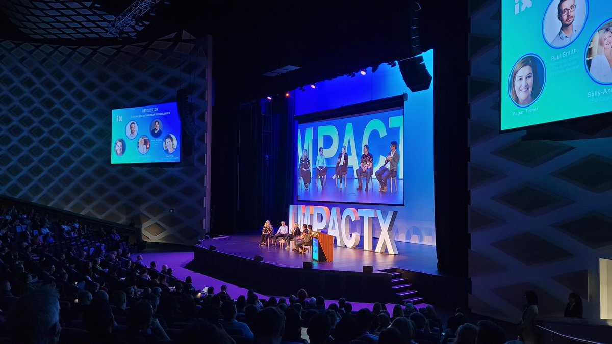 meeadsaberi's tweet photo. At the #ImpactX summit Sydney: Panel discussion on scaling breakthrough climate/sustainability technologies with @sallyannw from @CicadaInnov and @CreelPrice @investible https://t.co/7PA97EdfWT