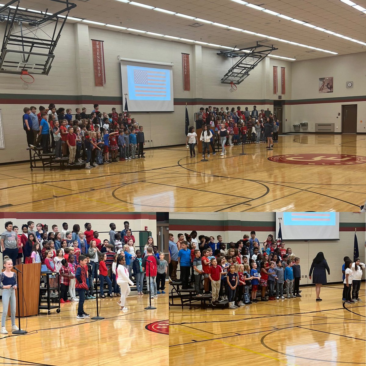 First time we have performed since COVID… so happy to honor our Veterans and fill our gym!!! Great job third grade students, teachers, and parents!!!