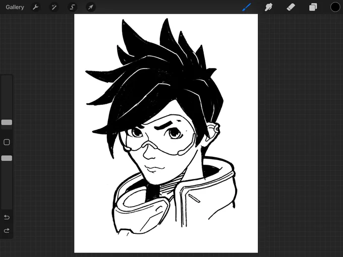 redraw of some official tracer art
#Overwatch 