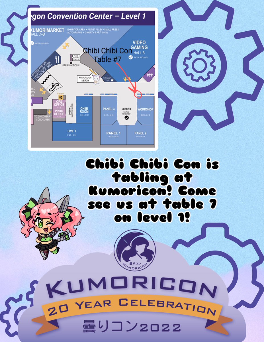 Exciting news! Chibi Chibi Con is going to be at #kumoricon this year! Find us on level 1 at table 7! We have some awesome merch and goodies available so make sure to stop by and say hi! 💕 Have a safe and wonderful con everybody!