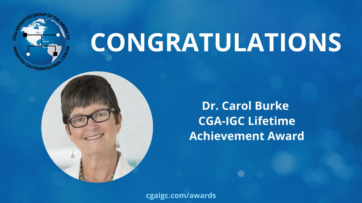 CGA-IGC (@cgaigc) on Twitter photo 🙌Congratulations <a href="/burkegastrodoc/">Carol Burke</a> for receiving the well-deserved 2020 #CGAIGC Lifetime Achievement Award receiving it in-person at #CGAIGC22
#HereditaryGICancer 🙌Congratulations <a href="/burkegastrodoc/">Carol Burke</a> for receiving the well-deserved 2020 #CGAIGC Lifetime Achievement Award receiving it in-person at #CGAIGC22
#HereditaryGICancer