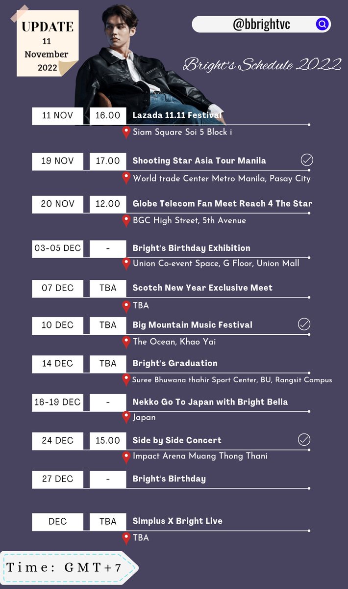 [ UPDATE ] Bright's Schedule 📝 

New Schedule: Scotch New Year Exclusive Meet, and Simplus Live (for simplus live the date was not announced, will be updated if the date was announced) 🙏🏻

Bright Vachirawit
#bbrightvc <a href="/bbrightvc/">bright</a>