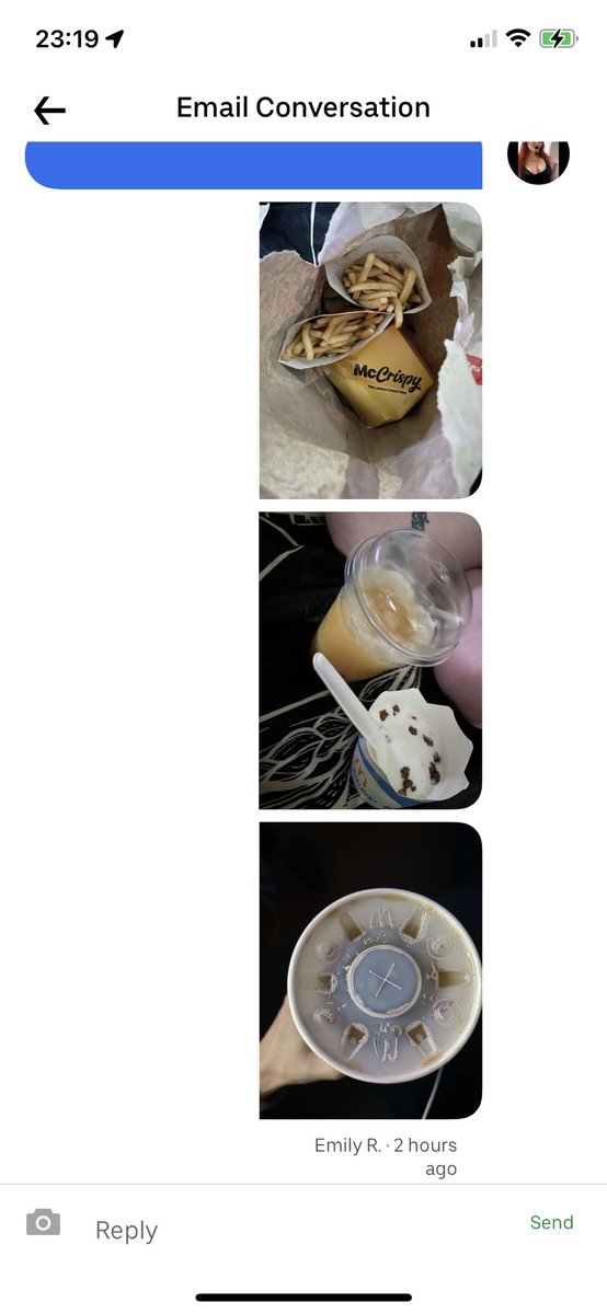 EmRoseTV's tweet photo. Still waiting for a reply 🥲🥱🙄 @ubereats_uk https://t.co/14ef41CYuw