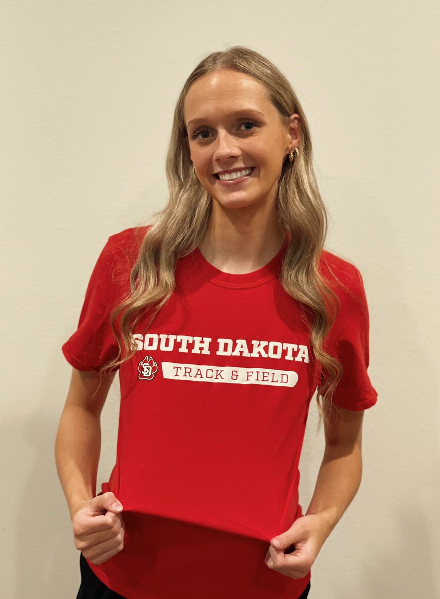 I’m super excited to announce my commitment to the University of South Dakota! Thank you to everyone who has supported me. I’m very blessed to have the opportunity to work with coaches Lucky Huber and Olympic Bronze Medalist Derek Miles! #goyotes <a href="/SDCoyotesXCTF/">South Dakota Track & Field / Cross Country</a>