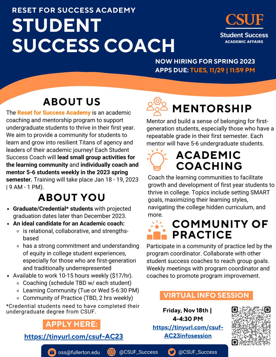 Office of Academic Support at CSUF tweet media