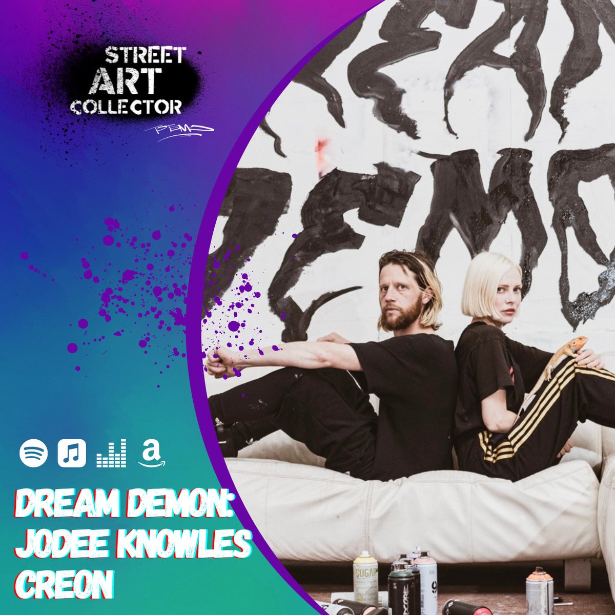 stephanieob797's tweet photo. New #StreetArtCollector episode is live with #JodeeKnowles and #Creon 🔥🔥

Discussing their gallery and #NFT show, #DreamDemon, launching at @galleryether tomorrow: 12-Nov-22.

🔗 https://t.co/vYJNTPNciC

SAC is co-produced with @totemoart - check 'em out!

#StreetArtNFT https://t.co/bhwwDrlaSh