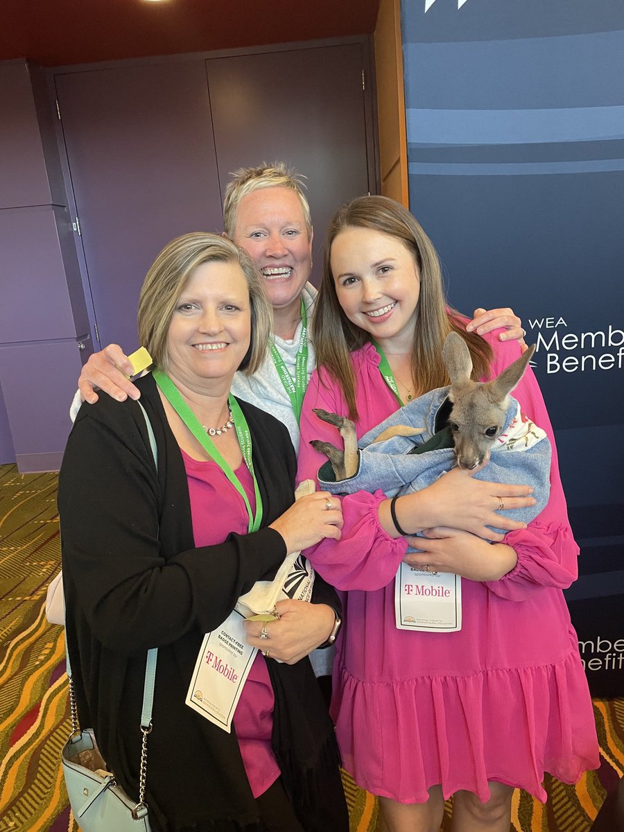 In honor of getting accepted to #AERA2023, I’m throwing it back to the last conference I attended. I got to cuddle a kangaroo a few weeks ago at the <a href="/nrea1/">NREA</a> 2022 reception and loved every minute of it.