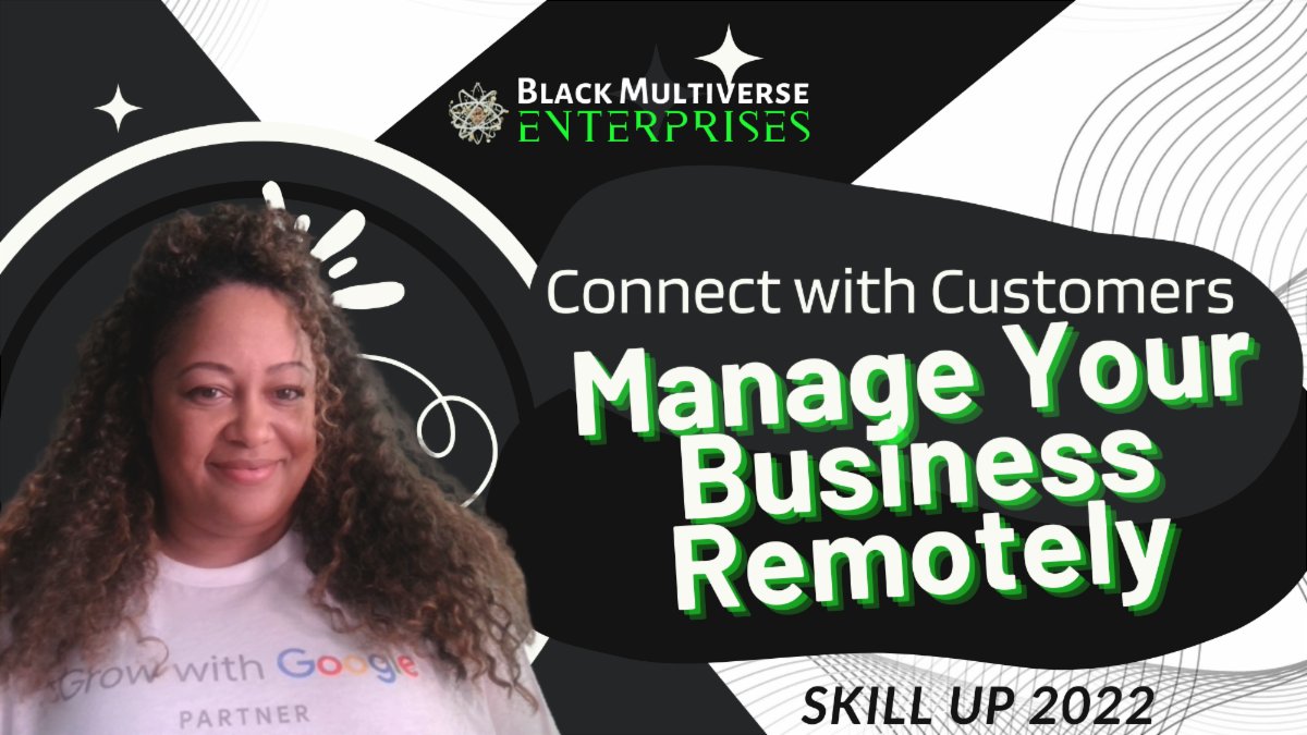 How2GroBlackBiz's tweet photo. Replay &amp; R/T Connect w/ Customers, Manage Your Business Remotely 🔥Black Multiverse &amp; Grow with Google #business #gwg #blackmultiverse #growithgoogle #partner #skillup #youtube #edu #grow #howtogrowablackbusiness #h2gbb #docs #meet  #workflow

👀 https://t.co/T6Dd2WETI8 https://t.co/wvjqPLFpXI