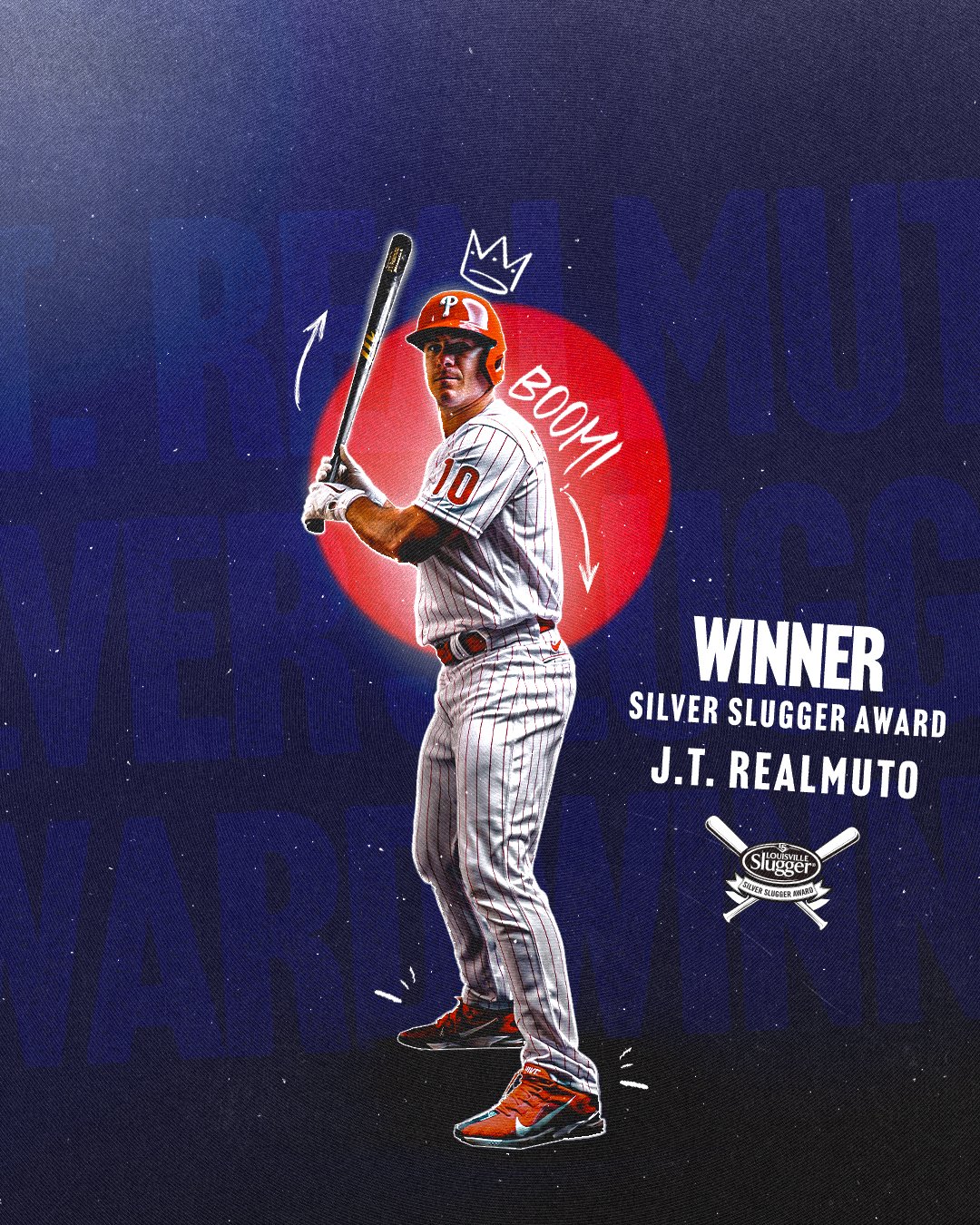 Philadelphia Phillies on X: J.T. picks up his second award of the year and  his third career Silver Slugger!  / X