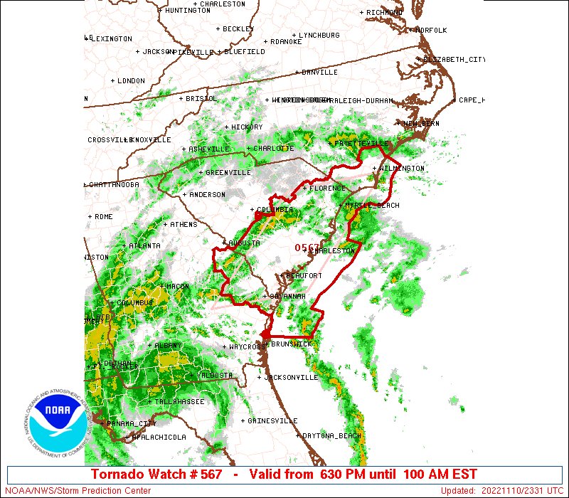 NWS Storm Prediction Center on Twitter "532pm CST SPC_Watch WW 567