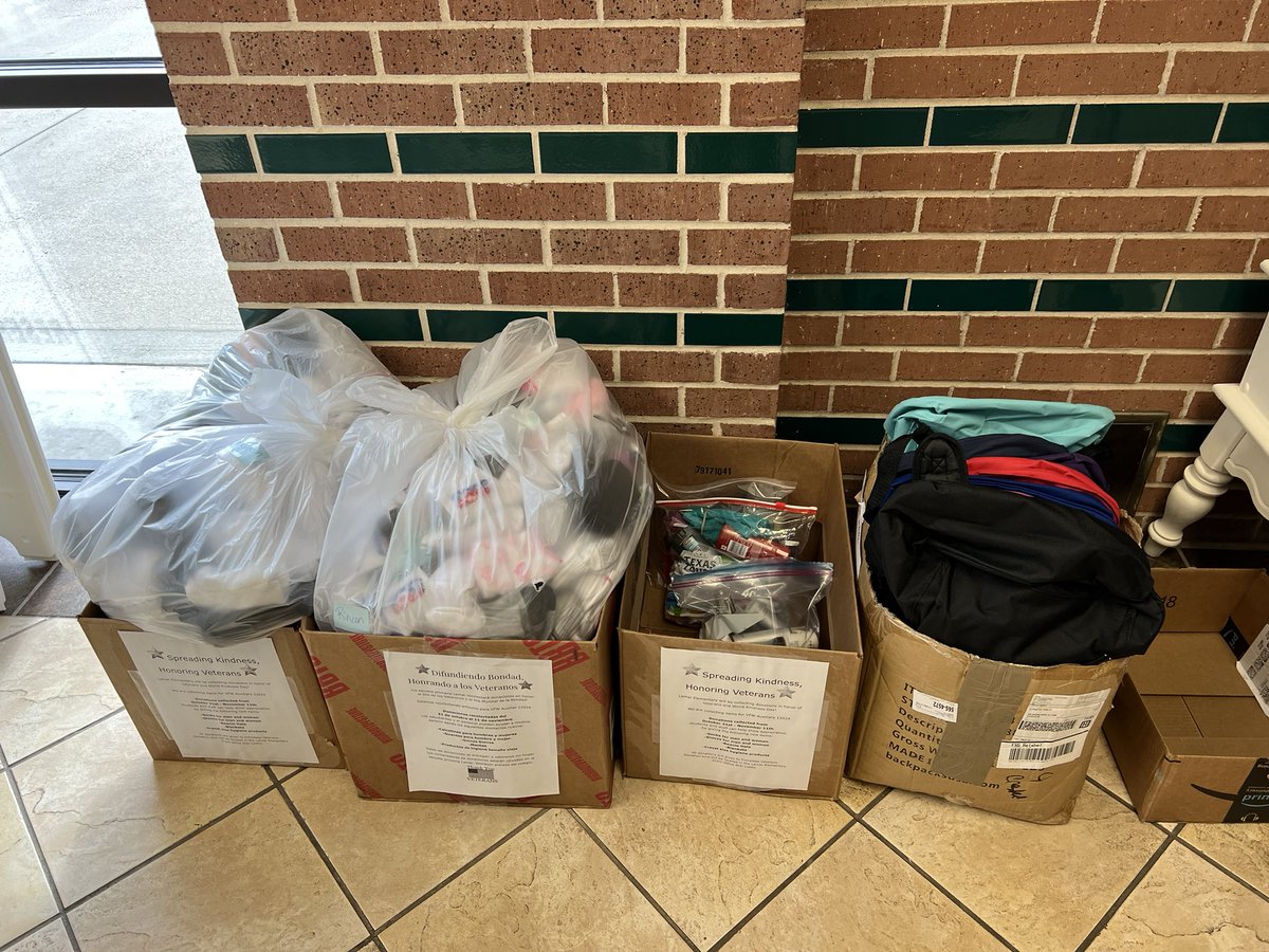 Our Veterans donation drive is growing! Way to go leopards! 🥰