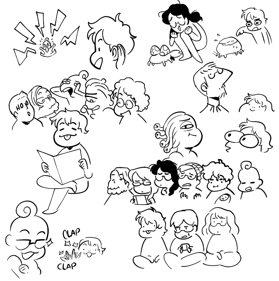 Some wonderfully small doodles from a discord server I'm in. 