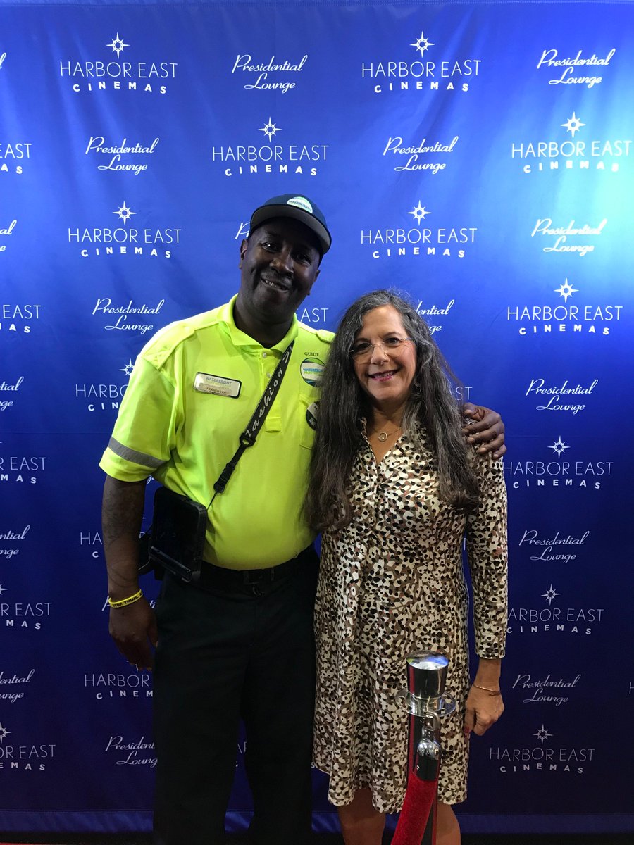 Action! 🎬 The opening of the Harbor East Cinemas is only one night away and Waterfront Partnership’s President Laurie Schwartz and Guide Extraordinaire Franswayn are getting an early sneak peek! 🎥 #Baltimore
