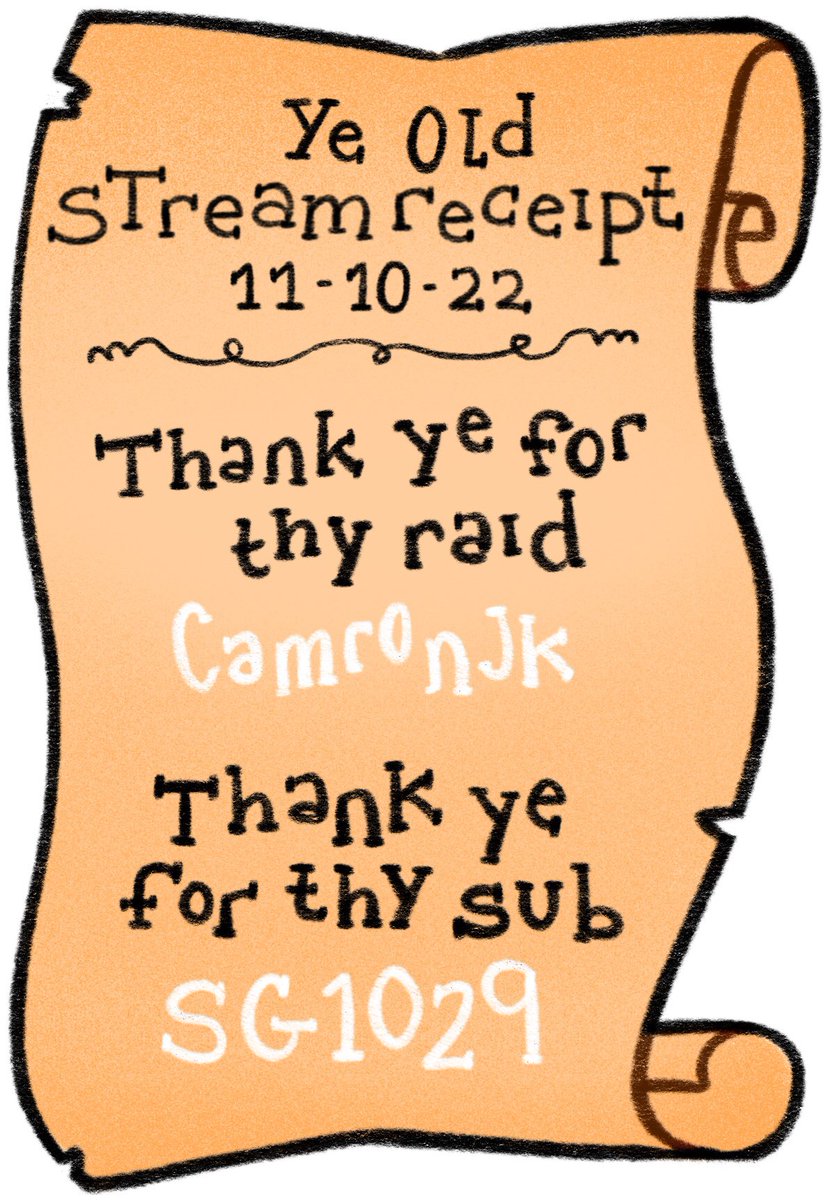 I said awhile ago I wanted to do stream receipts and I will KEEP TO THAT PROMISE! Thank you for the sub and raids today!!🧀