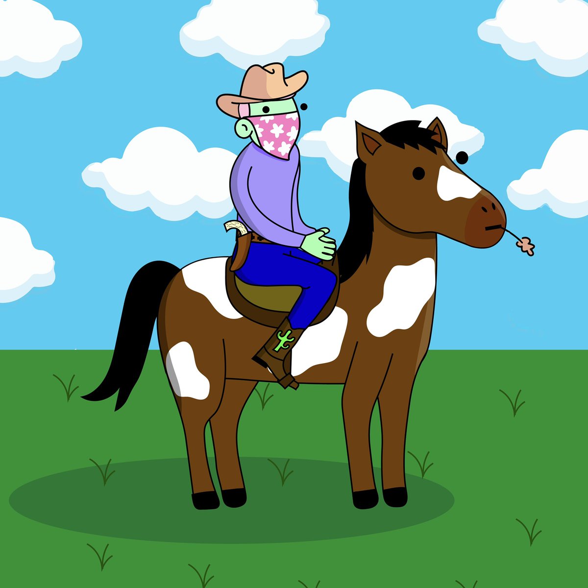 Longscruff's tweet image. Yeehaw #doodles