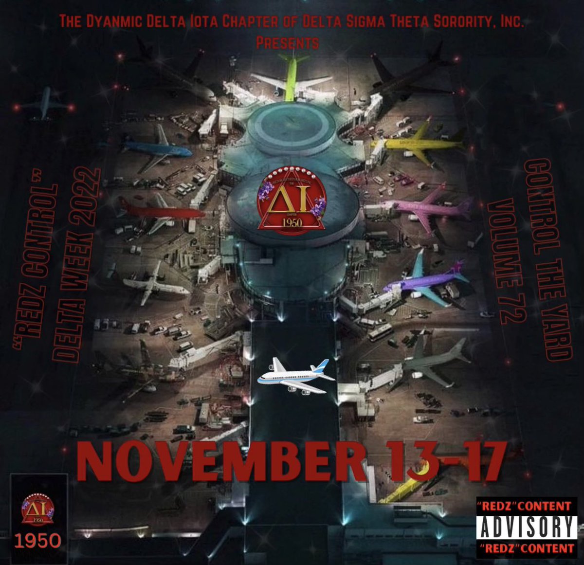 “Redz Control” Delta Week 2022
Stay tuned for the full week of events! 
#DeltaIota #GramFam
