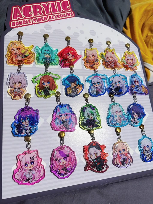New display board for my keychains is here!!! Excited to showcase this at anime nyc the keychains look like candy aaaa 