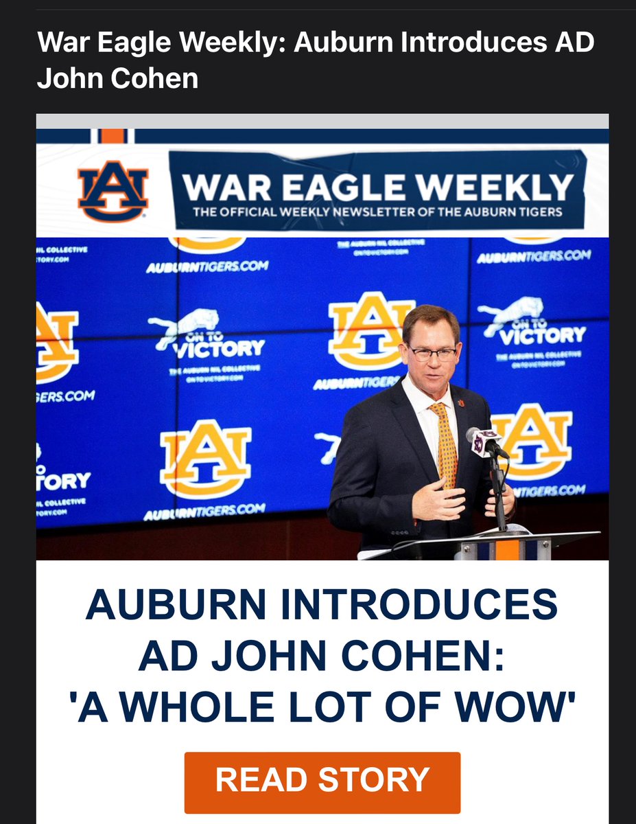agnewfr's tweet photo. Yo, @AuburnTigers I think you forgot the question mark at the end. More like “wow? They hired that guy??” https://t.co/q3yQ6M5cQt