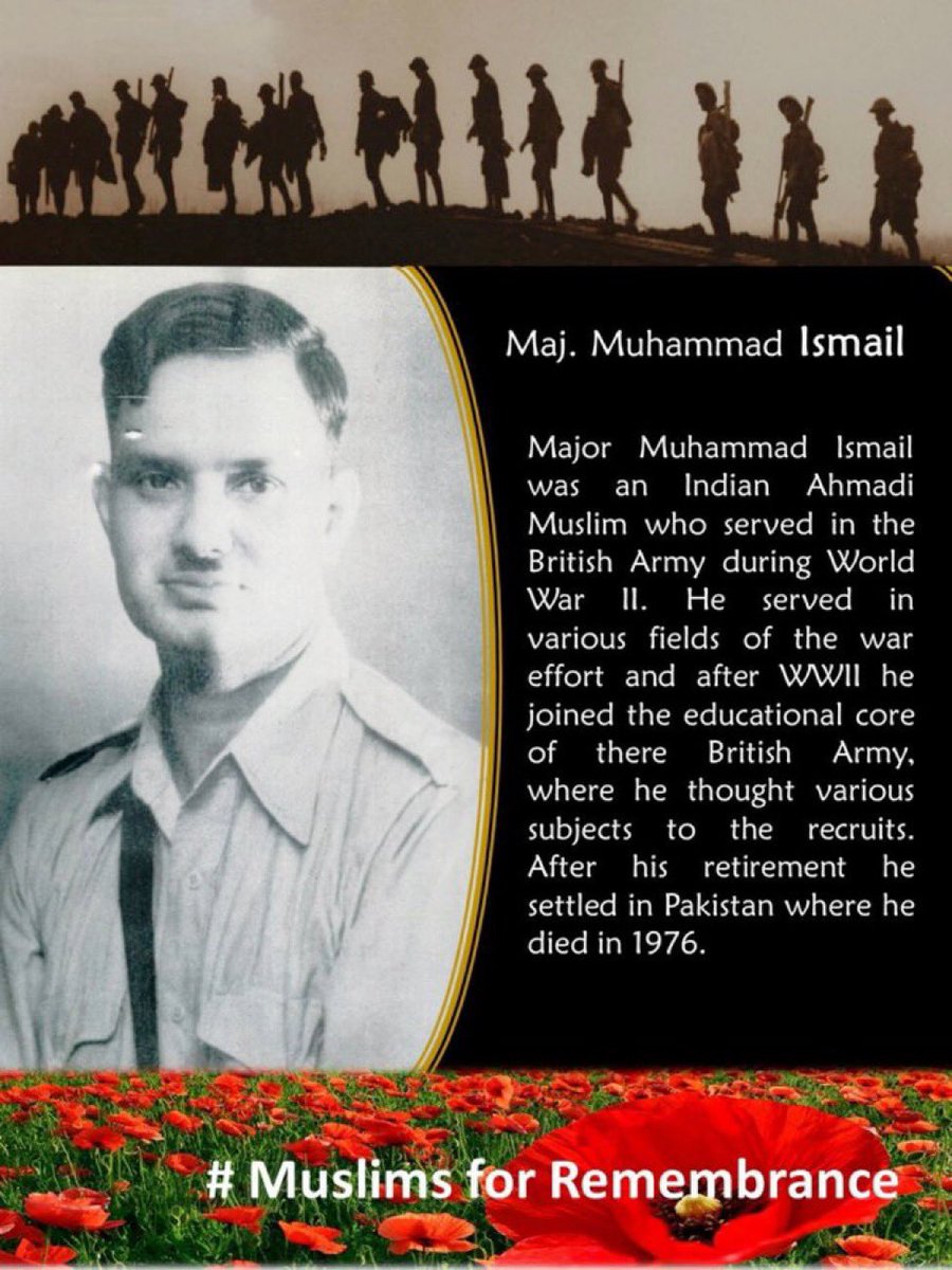 MuslimsRemember's tweet photo. #WeWillRememberThem   

Maj. Muhammad Ismail was an Indian Ahmadi Muslim who served in the British Army during #WWII.

#LestWeForget    #RemembranceDay2022 https://t.co/vNqqVBFynY