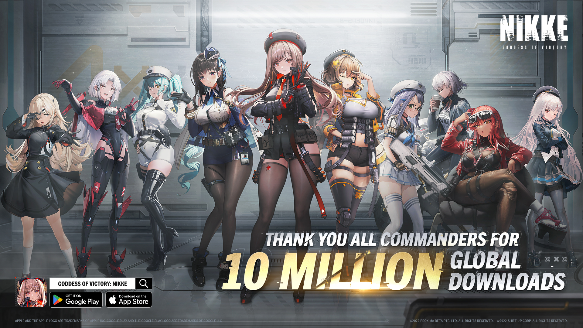 GODDESS OF VICTORY: NIKKE 10 Million Downloads Reached!