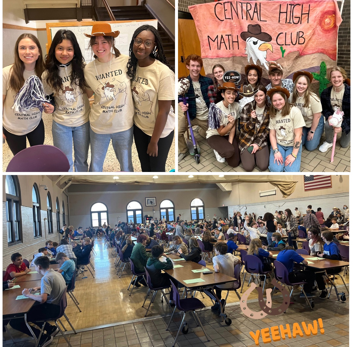 The CHS Math Club hosted 20+ middle schools at this year’s Western-themed middle school math contest! Our students lassoed their creativity &amp; created a rigorous, fun experience for the kids! The winners of each round answered questions in lickety-split time! #OPSProud