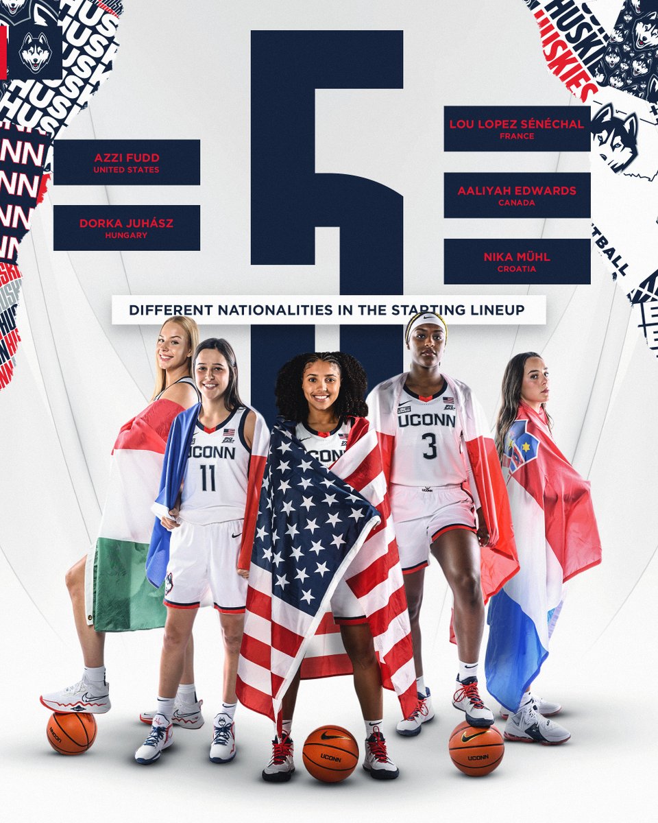 UConnWBB's tweet image. International Love 💙

Our five starters are from five different countries for the first time in program history!