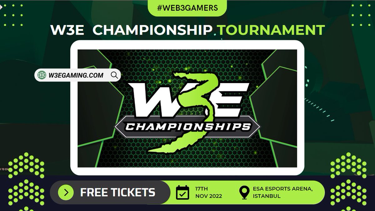 Do you know that at #IBW22 you can experience the first #web3 esports IRL tournament in front on a audience?  
Join W3E! Register for free 👉 eventbrite.co.uk/e/web3-esports…
Don’t miss one of the most exciting gaming events of the year!
#Web3Gaming #Istanbul  #eSports #blockchain